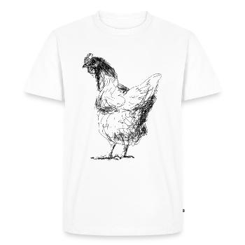 Poulet - T-shirt Premium bio Homme - blanc - Devant - Nico (187cm)
