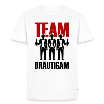 Équipe Marié Célibataire Mariage - T-shirt Premium bio Homme - blanc - Devant - Nico (187cm)