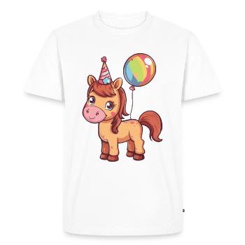 Cheval Anniversaire Bébé - T-shirt Premium bio Homme - blanc - Devant - Nico (187cm)