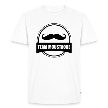 team moustache - T-shirt Premium bio Homme - blanc - Devant - Nico (187cm)