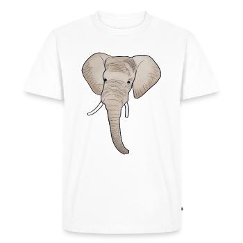 Elefant elephant - T-shirt Premium bio Homme - blanc - Devant - Nico (187cm)