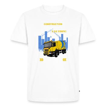 Concrete mixer car - concrete mixer truck - Men's Premium Organic T-Shirt - white - Front - Nico (187cm)