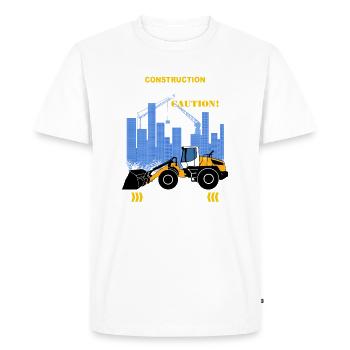 Wheel loader - Men's Premium Organic T-Shirt - white - Front - Nico (187cm)