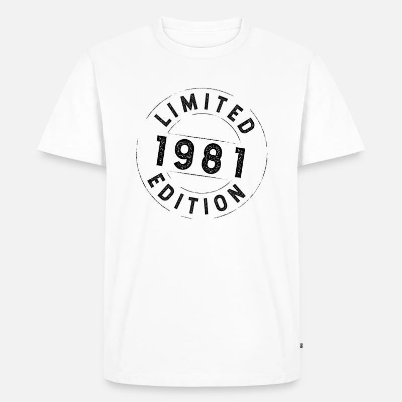 Limited Edition 1981 - Männer Premium Bio T-Shirt - Weiß