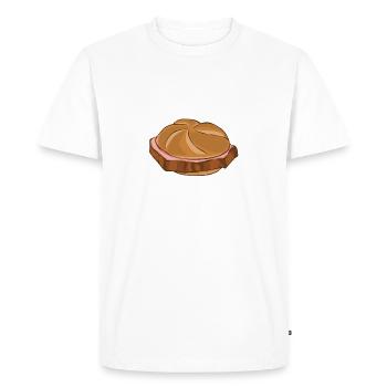 Leberkäse Semmel Leberkässemmel - T-shirt Premium bio Homme - blanc - Devant - Nico (187cm)