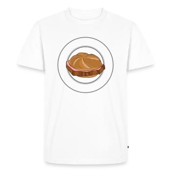 Leberkäse Semmel Leberkässemmel - T-shirt Premium bio Homme - blanc - Devant - Nico (187cm)