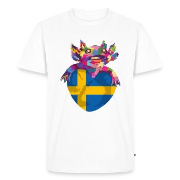 Suède Drapeau Scandinavie Drapeau suédois - T-shirt Premium bio Homme - blanc - Devant - Nico (187cm)