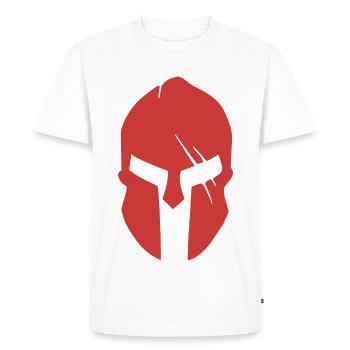 Sparta / Spartan Helmet - Männer Premium Bio T-Shirt - Weiß - Vorne - Nico (187cm)