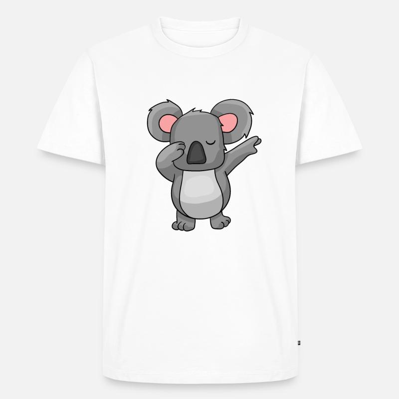 Dabbing Koala Dab Dance - Männer Premium Bio T-Shirt - Weiß
