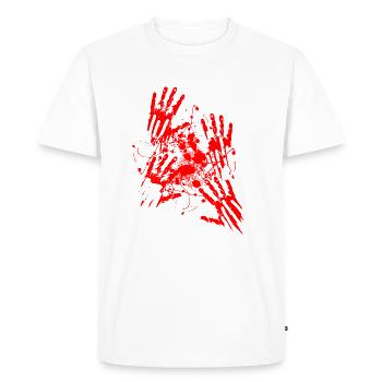 Attacked by zombies - Men's Premium Organic T-Shirt - white - Front - Nico (187cm)