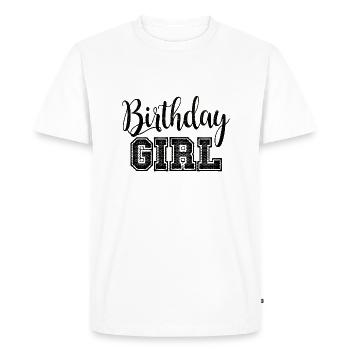 Fille d'anniversaire - T-shirt Premium bio Homme - blanc - Devant - Nico (187cm)