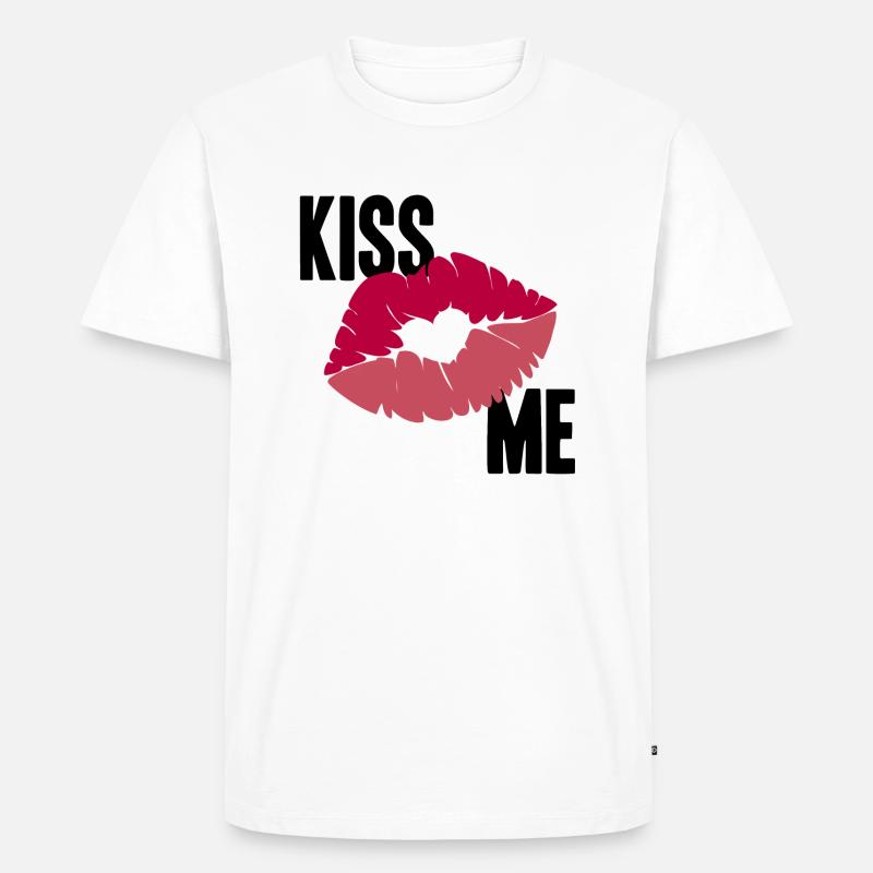 Valentin - Männer Premium Bio T-Shirt - Weiß
