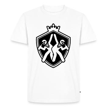 armoiries icône bachelor - T-shirt Premium bio Homme - blanc - Devant - Nico (187cm)