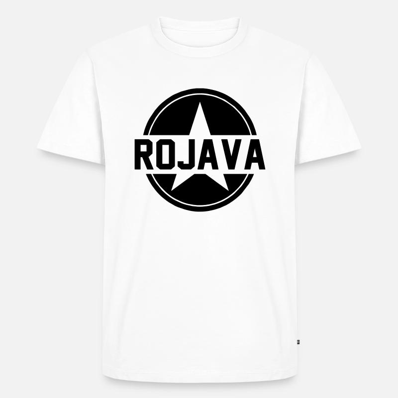 rojava kurdistan - Männer Premium Bio T-Shirt - Weiß