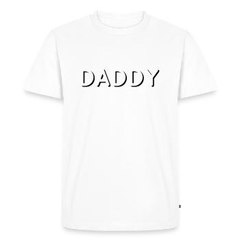 Papa - My daddy is the best - T-shirt Premium bio Homme - blanc - Devant - Nico (187cm)