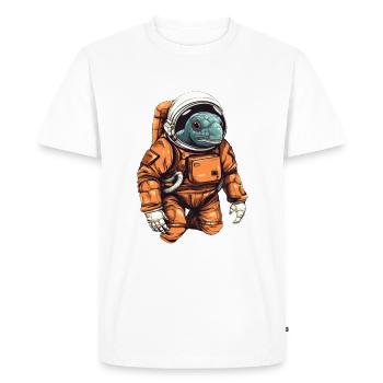 Cool turtle as an astronaut in a suit - Men's Premium Organic T-Shirt - white - Front - Nico (187cm)