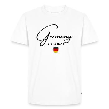Flag of Germany, German pride - Men's Premium Organic T-Shirt - white - Front - Nico (187cm)