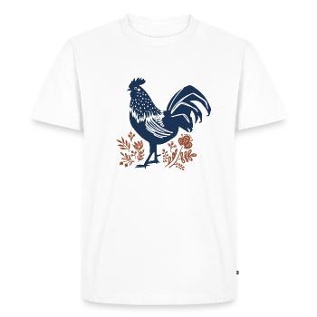 Coq - T-shirt Premium bio Homme - blanc - Devant - Nico (187cm)