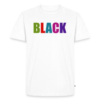 Noir en coloré - T-shirt Premium bio Homme - blanc - Devant - Nico (187cm)