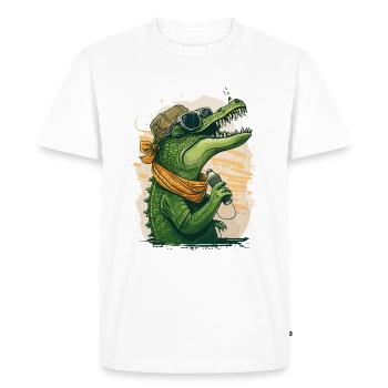 Croc Harmoniciste - T-shirt Premium bio Homme - blanc - Devant - Nico (187cm)