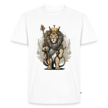 Royaume rugissant - T-shirt Premium bio Homme - blanc - Devant - Nico (187cm)