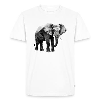 ELEPHANT - Men's Premium Organic T-Shirt - white - Front - Nico (187cm)