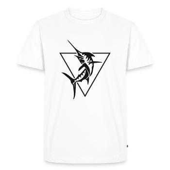 fishing - Men's Premium Organic T-Shirt - white - Front - Nico (187cm)