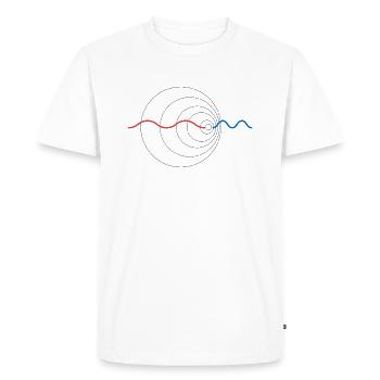 Arbre Doppler effet physique physicien cadeau - T-shirt Premium bio Homme - blanc - Devant - Nico (187cm)