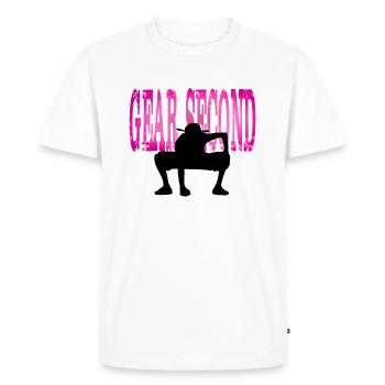 Gear second - Men's Premium Organic T-Shirt - white - Front - Nico (187cm)