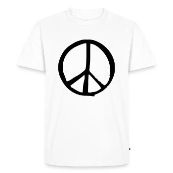 peace - T-shirt Premium bio Homme - blanc - Devant - Nico (187cm)