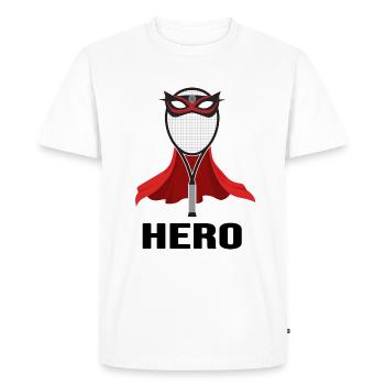 Tennis Tennis Match Match Ball - T-shirt Premium bio Homme - blanc - Devant - Nico (187cm)