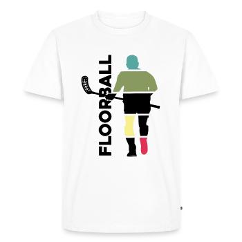 Floorball Floorball Floorball Art Floorballer - T-shirt Premium bio Homme - blanc - Devant - Nico (187cm)