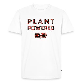 Alimenté par l’usine - rouge - T-shirt Premium bio Homme - blanc - Devant - Nico (187cm)