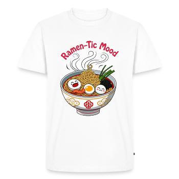 Ramen-Tic Mood - Noodle Fun Design - Men's Premium Organic T-Shirt - white - Front - Nico (187cm)