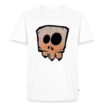 Tete de mort - T-shirt Premium bio Homme - blanc - Devant - Nico (187cm)