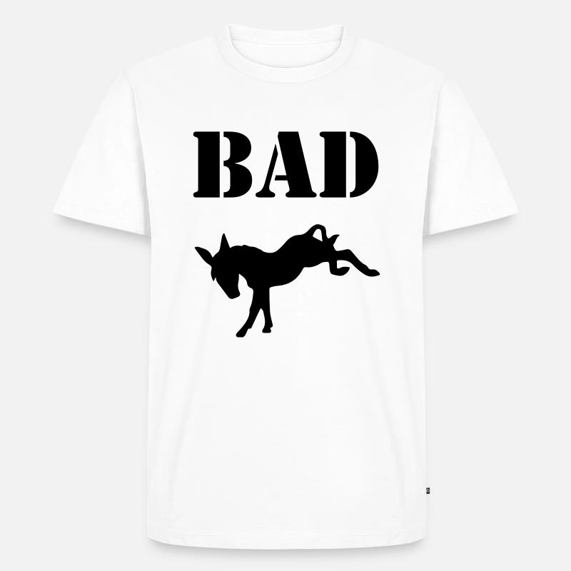 Bad Ass - Männer Premium Bio T-Shirt - Weiß