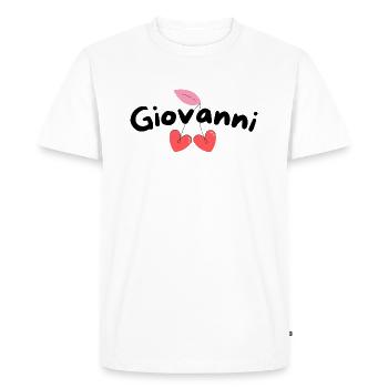 Giovanni - T-shirt Premium bio Homme - blanc - Devant - Nico (187cm)