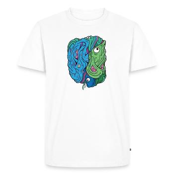 Deformed 2 - Men's Premium Organic T-Shirt - white - Front - Nico (187cm)