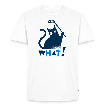 Floorball Floorball Joueur Floorball Joueur Chat - T-shirt Premium bio Homme - blanc - Devant - Nico (187cm)