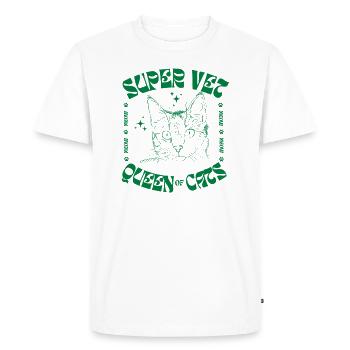 Super Vet: Queen of Cats - Men's Premium Organic T-Shirt - white - Front - Nico (187cm)