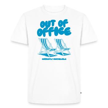 Out of Office Deck Chairs - Men's Premium Organic T-Shirt - white - Front - Nico (187cm)