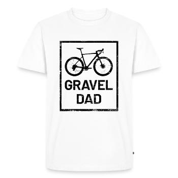 Gravel Dad Gravel Bike Rad Bikepacking Gravelbike - T-shirt Premium bio Homme - blanc - Devant - Nico (187cm)