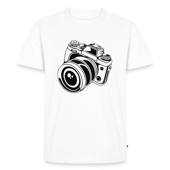 Appareil photo - appareil photo - T-shirt Premium bio Homme - blanc - Devant - Nico (187cm)