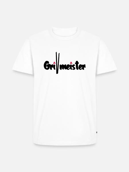 Grill Master - Men's Premium Organic T-Shirt - white