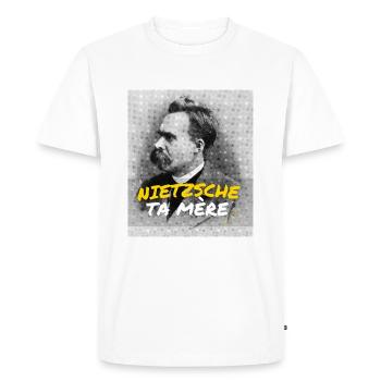 Nietzsche ta mère - T-shirt Premium bio Homme - blanc - Devant - Nico (187cm)