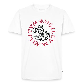 templars knights symbol - T-shirt Premium bio Homme - blanc - Devant - Nico (187cm)