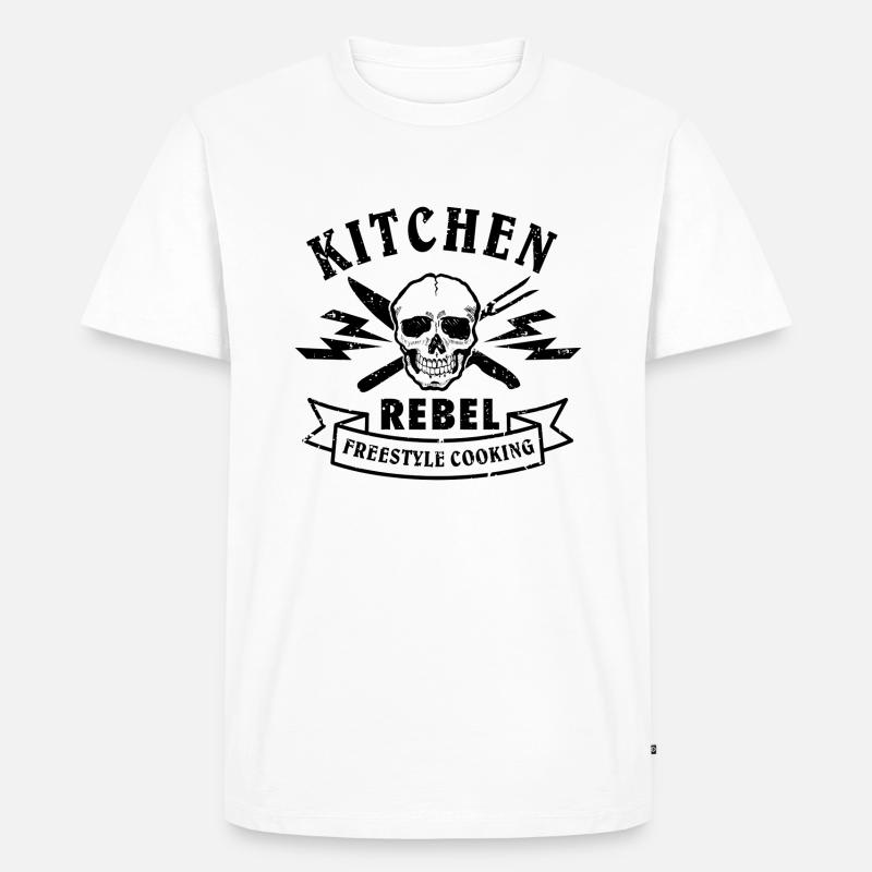 Küchen Rebel - Männer Premium Bio T-Shirt - Weiß