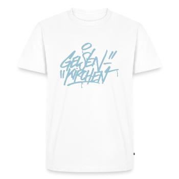 Ultras Gelsenkirchen Graffiti shirt - T-shirt Premium bio Homme - blanc - Devant - Nico (187cm)