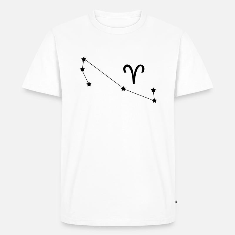 Sternbild Widder Sternzeichen - Männer Premium Bio T-Shirt - Weiß