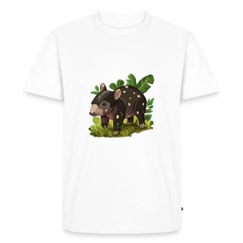 Illustration de tapir de montagne mignon - Animal adorable - T-shirt Premium bio Homme - blanc - Devant - Nico (187cm)